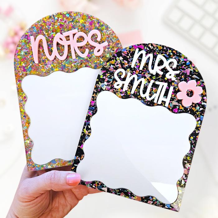 Reusable Teacher Personalized Note Pad | Dry Erase Note Pad | Custom Note Pad Holder | Teacher Appreciation Gift | Back To School