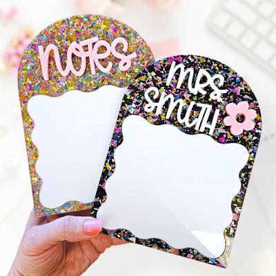 Reusable Teacher Personalized Note Pad | Dry Erase Note Pad | Custom Note Pad Holder | Teacher Appreciation Gift | Back To School