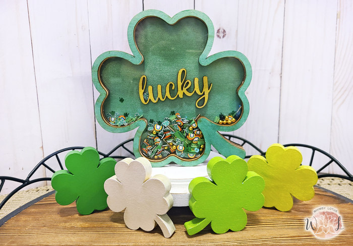 Clover Shamrock Shaker Sign | St. Patrick's Day Decor | Tiered Tray Decor