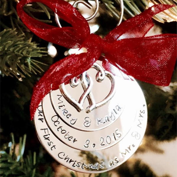 Our first Christmas as Mr and Mrs personalized Christmas ornament newlywed ornament first Christmas married 