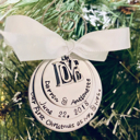  Personalized first Christmas married ornament our first Christmas as Mr and Mrs newlywed ornament gift for newlyweds