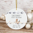  Custom baby’s first Christmas ornament personalized baby ornament baby gift for new parents 