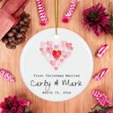  Custom First Christmas married Ornament with names wedding gift love ornament with heart personalized ornament just married we said I do