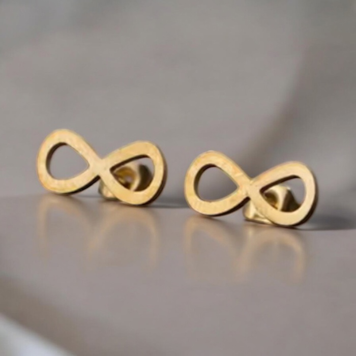 Infinity earrings stud earrings gold earrings minimalist jewelry