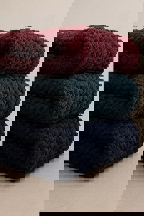 Handmade Baby Blanket Chunky Knit Blanket in your choice of color