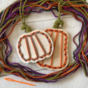 Pumpkins Only / Halloween yarn Halloween Yarn Shapes - Boo Basket Crafts for Kids