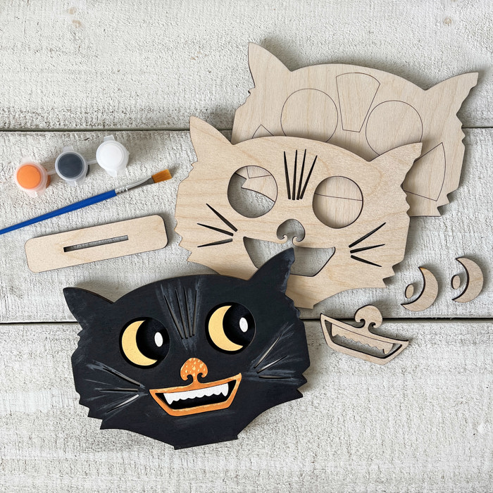 Vintage Pumpkin or Kitty Cat – Halloween Craft Kits