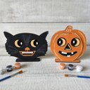  Vintage Pumpkin or Kitty Cat – Halloween Craft Kits