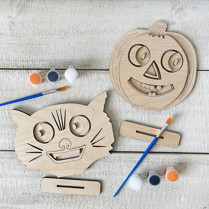 Vintage Pumpkin or Kitty Cat – Halloween Craft Kits