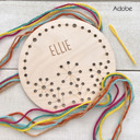 Adobe Wooden Flower Door Hanger - Personalized Yarn Craft Kit