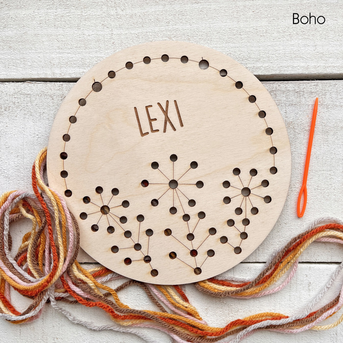 Wooden Flower Door Hanger - Personalized Yarn Craft Kit