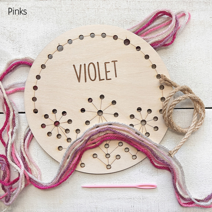 Wooden Flower Door Hanger - Personalized Yarn Craft Kit