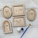  Ghost Frames Decorating Craft - Paint and Brushes Included - Set of 5 Frames