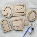  Ghost Frames Decorating Craft - Paint and Brushes Included - Set of 5 Frames