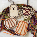 4 Shapes / Halloween yarn Halloween Yarn Shapes - Boo Basket Crafts for Kids