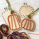 Pumpkins Only / Halloween yarn Halloween Yarn Shapes - Boo Basket Crafts for Kids
