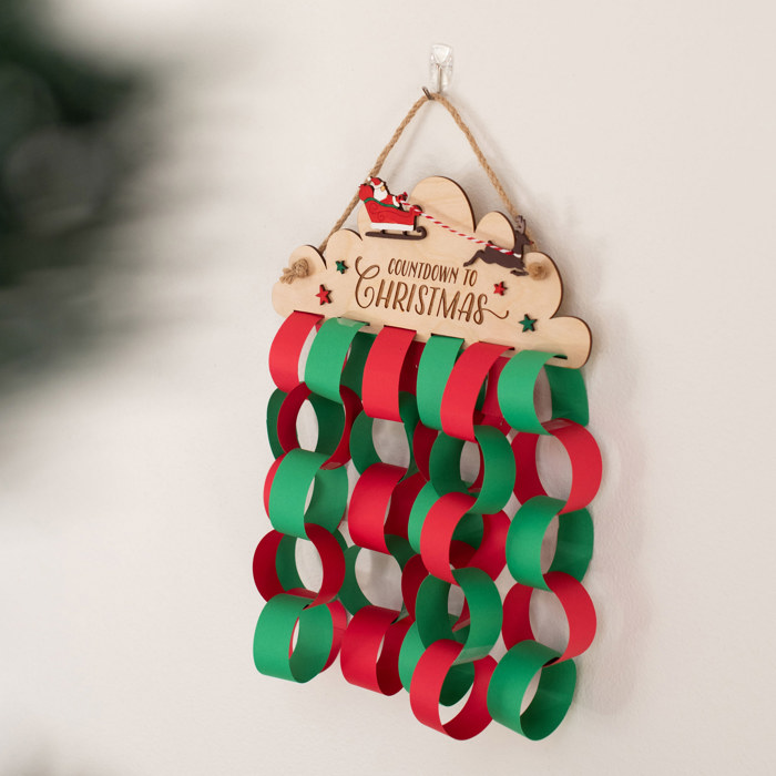 Countdown to Christmas - Paper Chain Painting Craft Kit for Kids & Adults