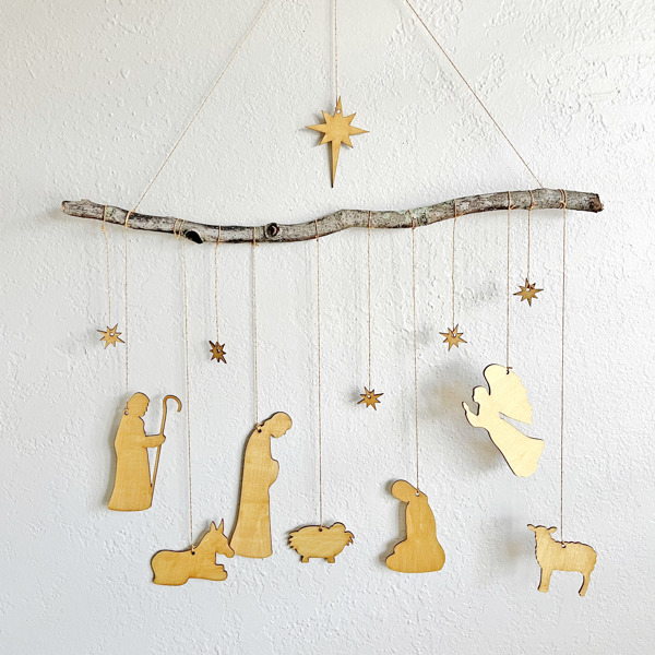 Nativity Hanging Mobile Craft - Christmas craft kit for kids & adults