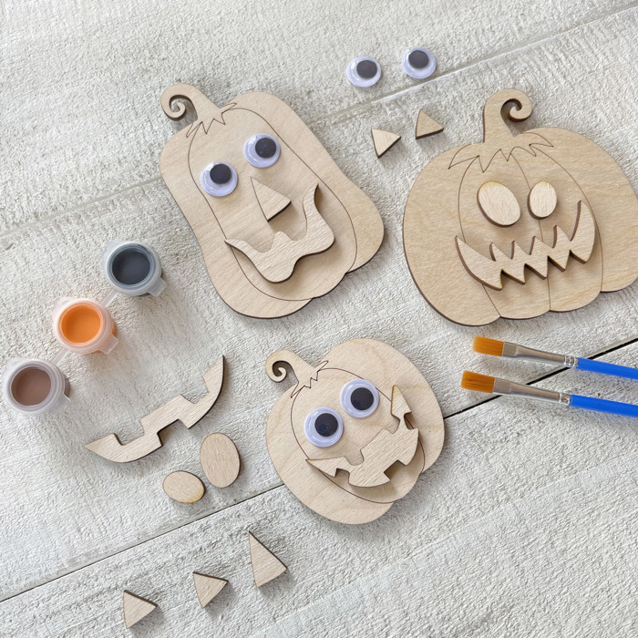 Halloween Pumpkin Decorating Craft - Paint and Brushes Included