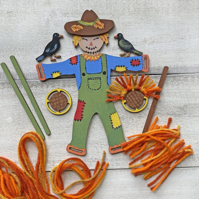 Scarecrow & Sunflowers Fall Craft - Paint and Brushes Included
