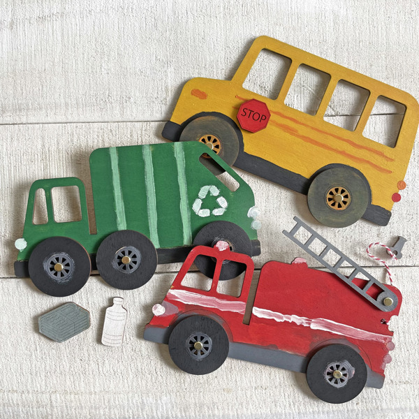 Interactive Vehicle Craft Kits - Construction, City, Emergency Vehicles & more!