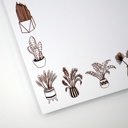 plants plants Nostalgia-Inspired 5x7" Notepads