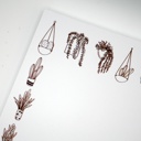 plants plants Nostalgia-Inspired 5x7" Notepads