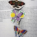  Magnetic Butterfly & Moth Bookmarks (Set of 3)