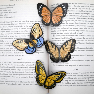 Magnetic Butterfly Bookmarks (Set of 3)