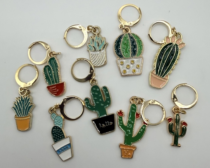Small Cactus Keychain and Bag Charm