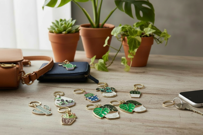 Small Cactus Keychain and Bag Charm