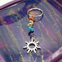  Chakra Rainbow Gemstone Keychain and Bag Charm