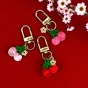  Cherry Flower Blossom Metal Keychain and Bag Charm
