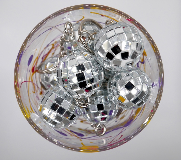 Groovy Disco Ball Keychain and Bag Charm
