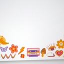  Retro, Funky, 70s & 90s Nostalgia 5x7" Notepad