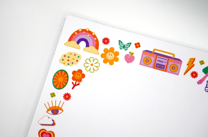 Retro, Funky, 70s & 90s Nostalgia 5x7" Notepad