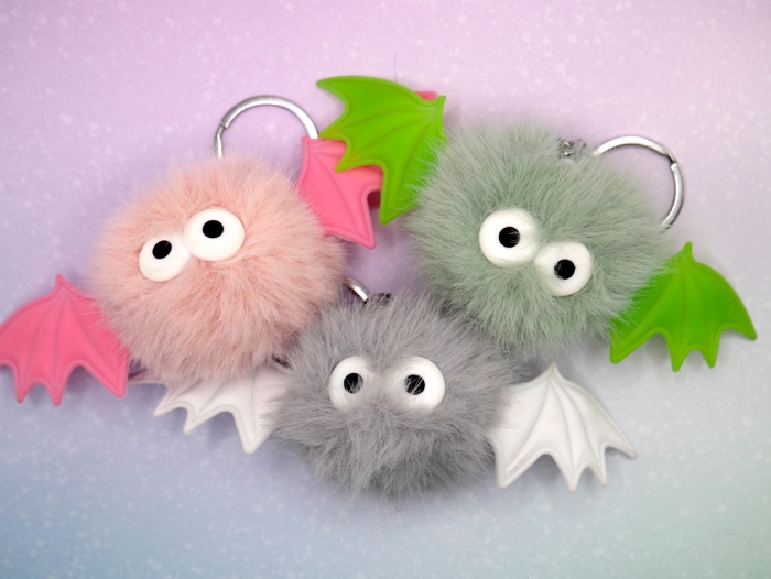 Puffy Bat Buddies Keychains & Bag Charms