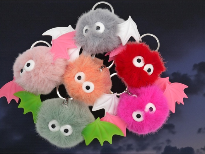 Puffy Bat Buddies Keychains & Bag Charms