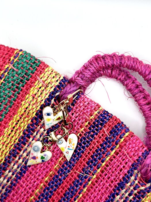 Artistic Colorful Heart Keychain & Bag Charm