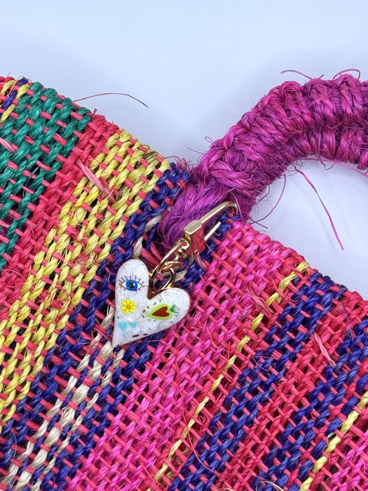 Artistic Colorful Heart Keychain & Bag Charm