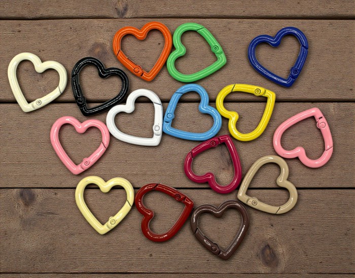 Heart Carabiner Keychain and Bag Charm