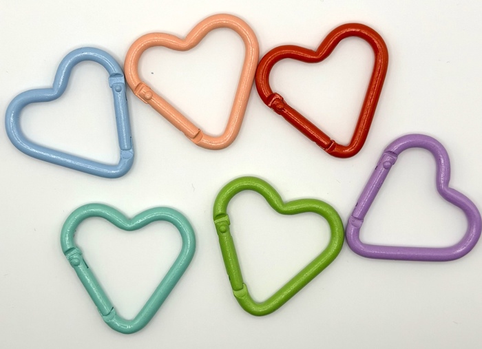 Heart Carabiner Keychain and Bag Charm