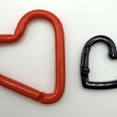  Heart Carabiner Keychain and Bag Charm