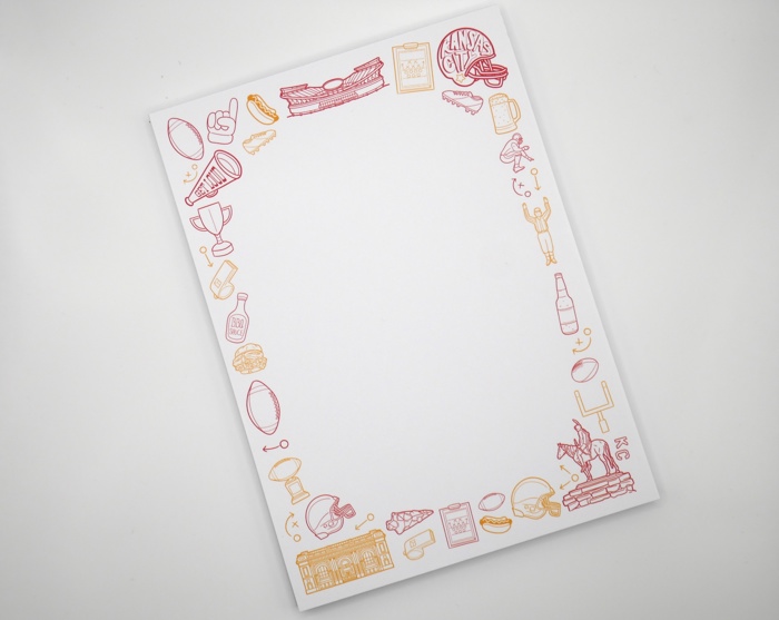 Kansas City Chiefs Football Notepad: Great For Gifts!