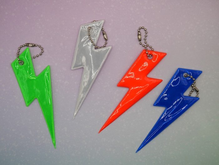 Neon Lightning Bolt Keychain & Bag Charm