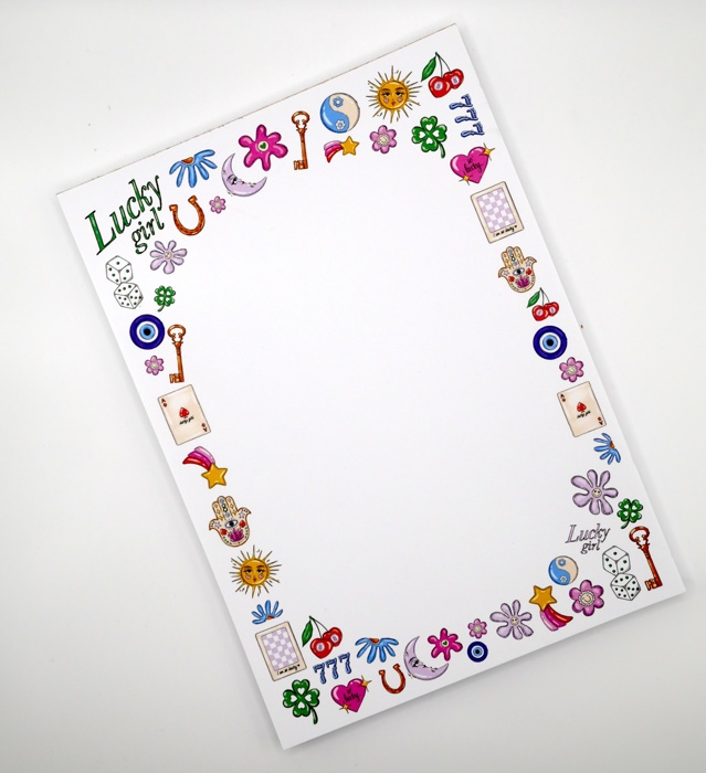 Lucky Girl Good Luck Charms 5x7" Notepad