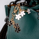  Three Flower Strand Metal Keychain and Bag Charm