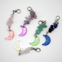  Moon & Stone Bag Charm & Keychain