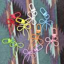  Colorful Bow Metal Keychain and Bag Charm