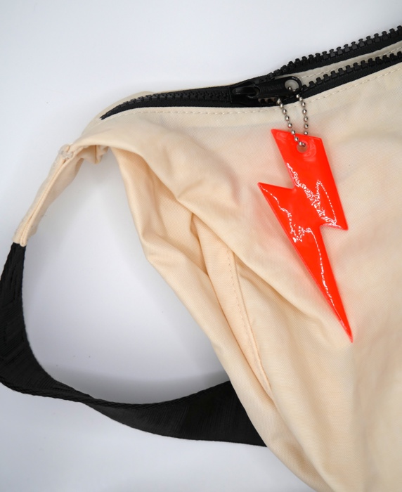Neon Lightning Bolt Keychain & Bag Charm
